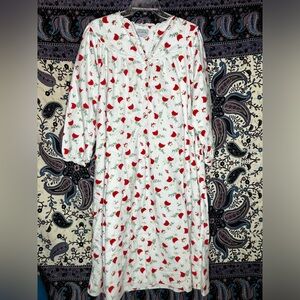 Lanz of Salzburg M flannel rose night gown